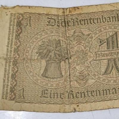 1937 Germany Banknote 1 Reichsmark Paper Currency Europe German Money Cash Note