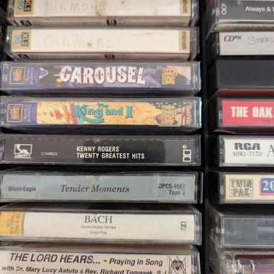Collection Of Cassette Tapes - Double Sided Storage Case