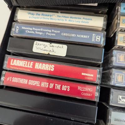 Collection Of Cassette Tapes - Double Sided Storage Case