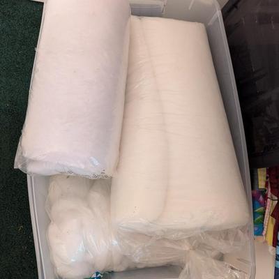 Bin Of Polyester Batting Pre-Printed