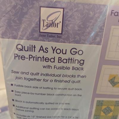 Bin Of Polyester Batting Pre-Printed