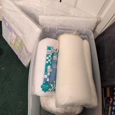 Bin Of Polyester Batting Pre-Printed