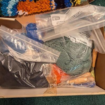 Knitting Projects & Fish & Cat Latch Hook Art