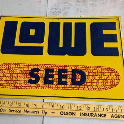 Vintage LOWE SEED Metal Sign