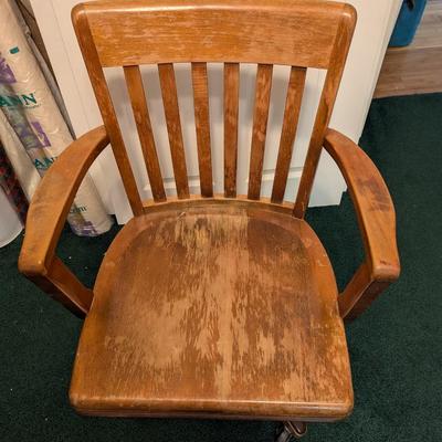 Rolling Wooden Chair