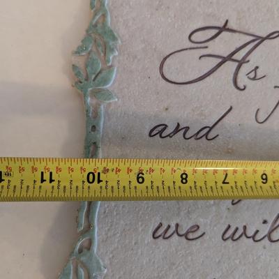 Concrete Welcome Sign "Joshua 24.15"