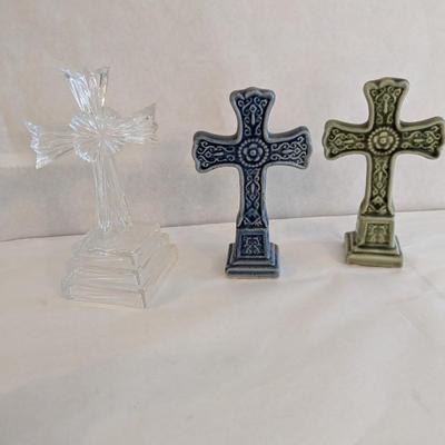 Vintage Glass & Ceramic Crosses