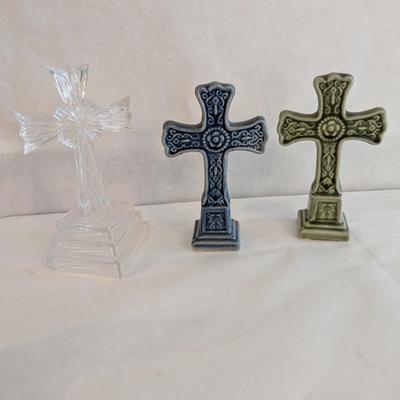 Vintage Glass & Ceramic Crosses