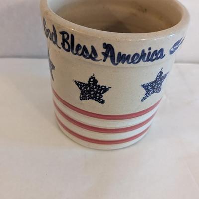 "Bless America" Hand Turned Pottery Yesteryears Marshall, Texas