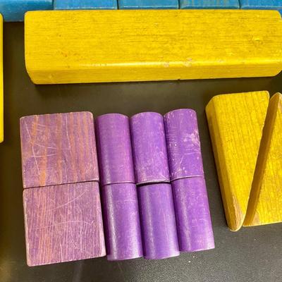 Bag of Multicolor Wooden Building Blocks