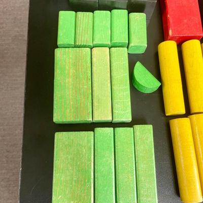 Bag of Multicolor Wooden Building Blocks