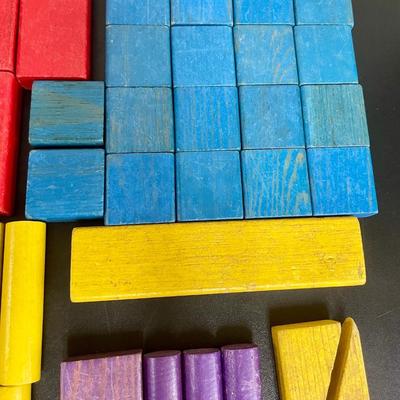 Bag of Multicolor Wooden Building Blocks