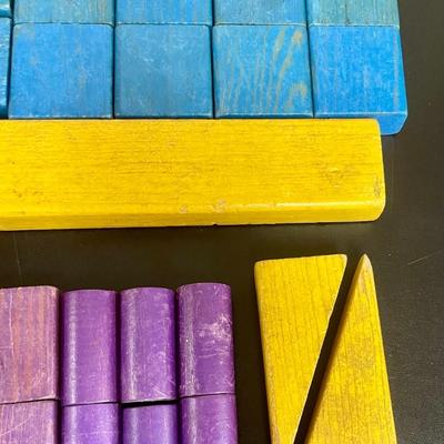 Bag of Multicolor Wooden Building Blocks