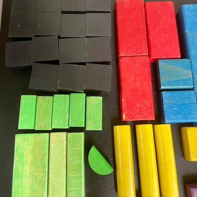 Bag of Multicolor Wooden Building Blocks