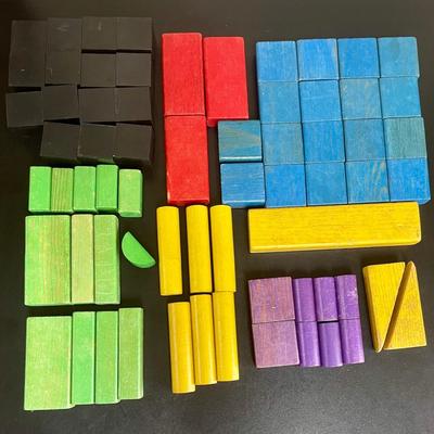 Bag of Multicolor Wooden Building Blocks