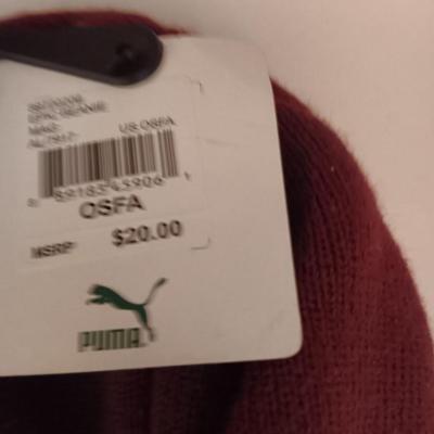 New Burgundy PUMA Skull Cap