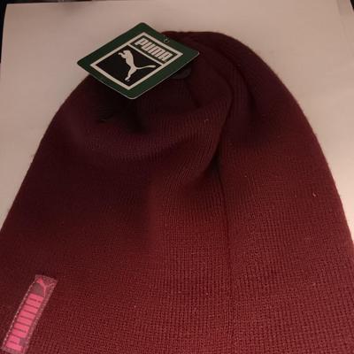 New Burgundy PUMA Skull Cap