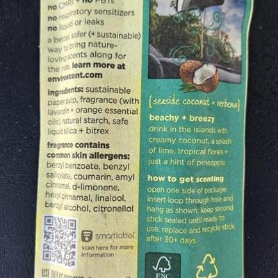 Car Scent Sticks - Seaside Coconut