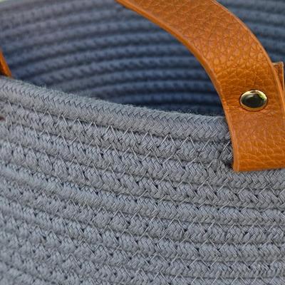 Woven Blue "Rug" Basket
