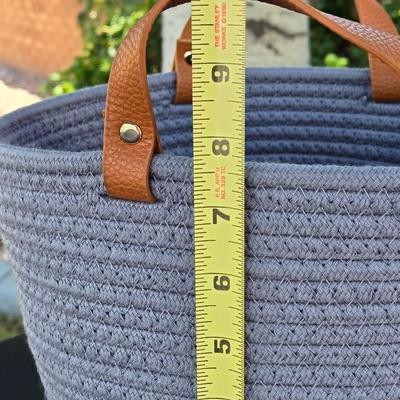 Woven Blue "Rug" Basket