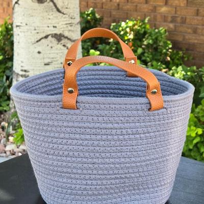 Woven Blue "Rug" Basket