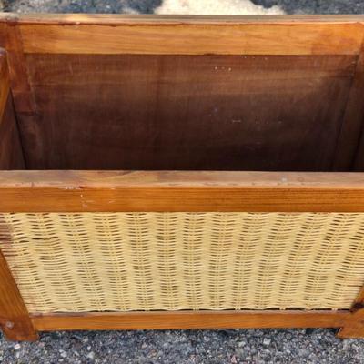 Wicker and Wood Magazine or Book Stand