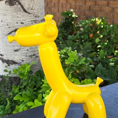 Mid Century Modern Style Yellow Ballon Giraffe Figure