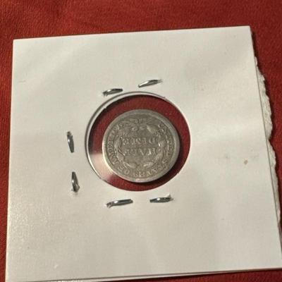 1856 P HALF DIME VF U S COIN C111
