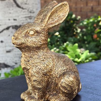 Golden Bunny Decor