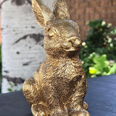 Golden Bunny Decor