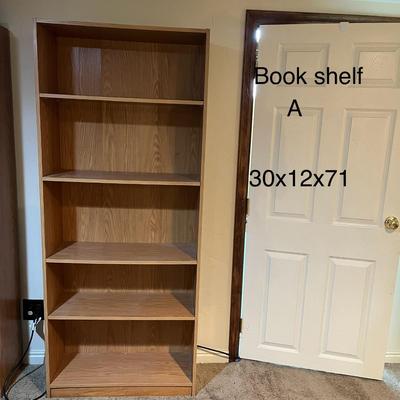 Brown 5 Tier Bookcase (A) 1 of 2