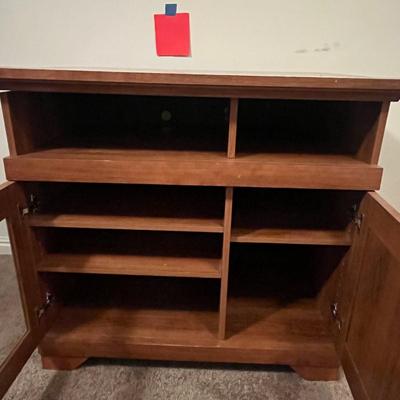 TV Media Center Wood 7 Shelf Cabinet