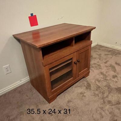 TV Media Center Wood 7 Shelf Cabinet