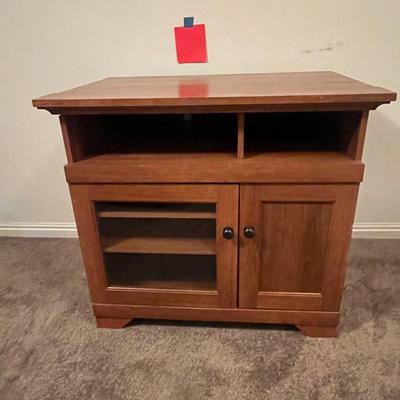 TV Media Center Wood 7 Shelf Cabinet