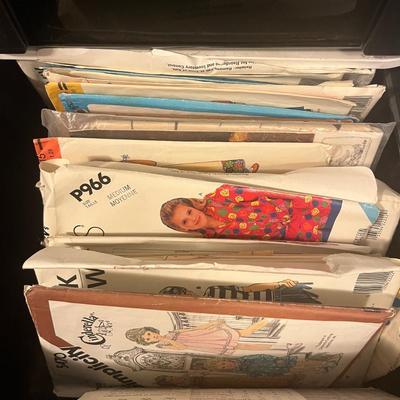 Free Standing Chest of Drawers with Sewing Patterns Inside