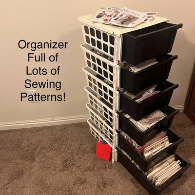 Free Standing Chest of Drawers with Sewing Patterns Inside