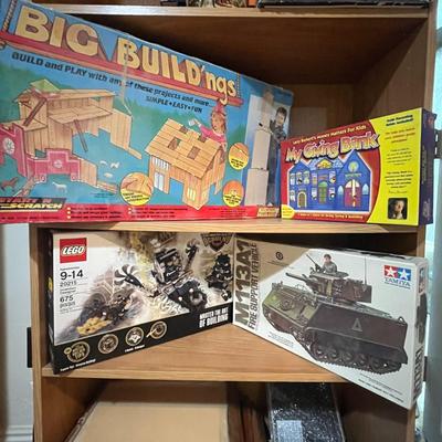 Big Buildings, My Giving Bank, Lego Master The Art of Building & M113A1 Fire Support Vehicle