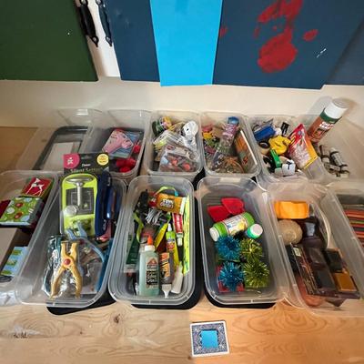 Craft Supplies in Organizer