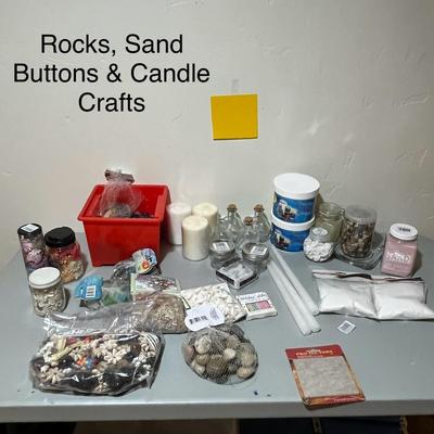 Crafts Pack of Rocks, Sand, Buttons & Candles