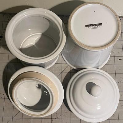 Casa Blanca 2 Piece Canister Set With Dome Lids