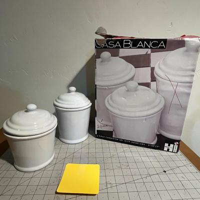 Casa Blanca 2 Piece Canister Set With Dome Lids