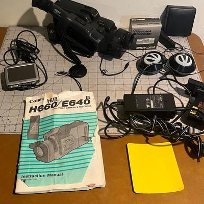 Canon H660/E640 Video Camera & Recorder With Instruction Manual
