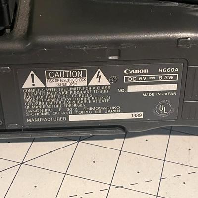 Canon H660/E640 Video Camera & Recorder With Instruction Manual