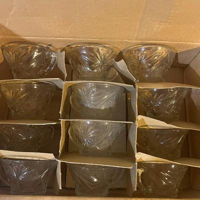 Blue Vase & 12 Piece Glass Cups