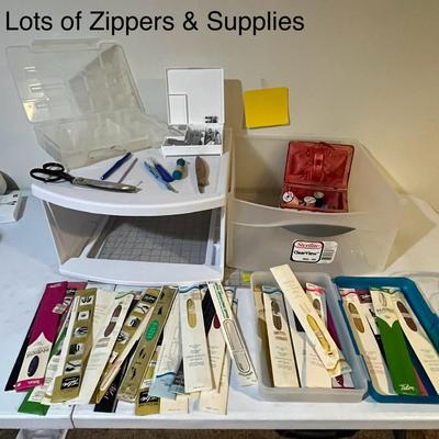 Lots of Zippers and Supplies