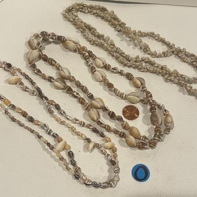Lot Of 3 Vintage Seashell Necklace