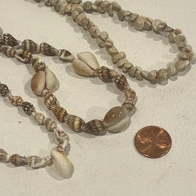 Lot Of 3 Vintage Seashell Necklace
