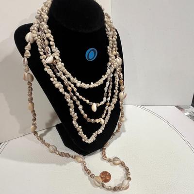 Lot Of 3 Vintage Seashell Necklace