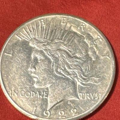 1922 S PEACE DOLLAR XVF US COIN C120