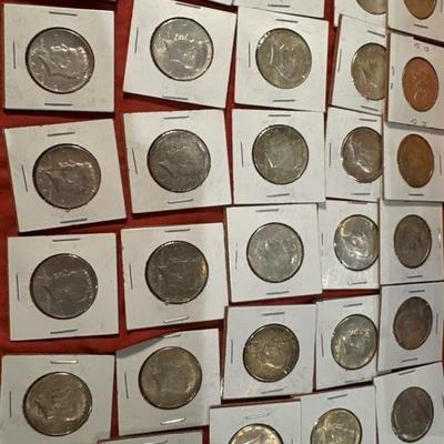 Lot of 50 1964 KENNEDY HALF DOLLARS US COIN